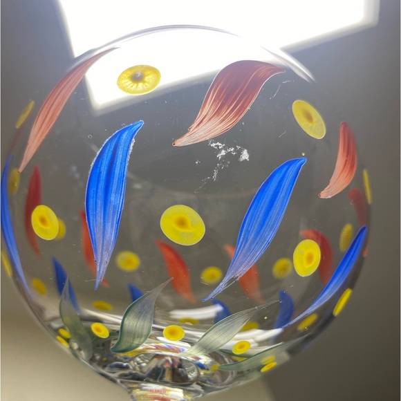 Set of 3 POTTERY BARN Glass Hand Blown Balloon Wine/Water Glasses-PBY39 - Picture 10 of 16